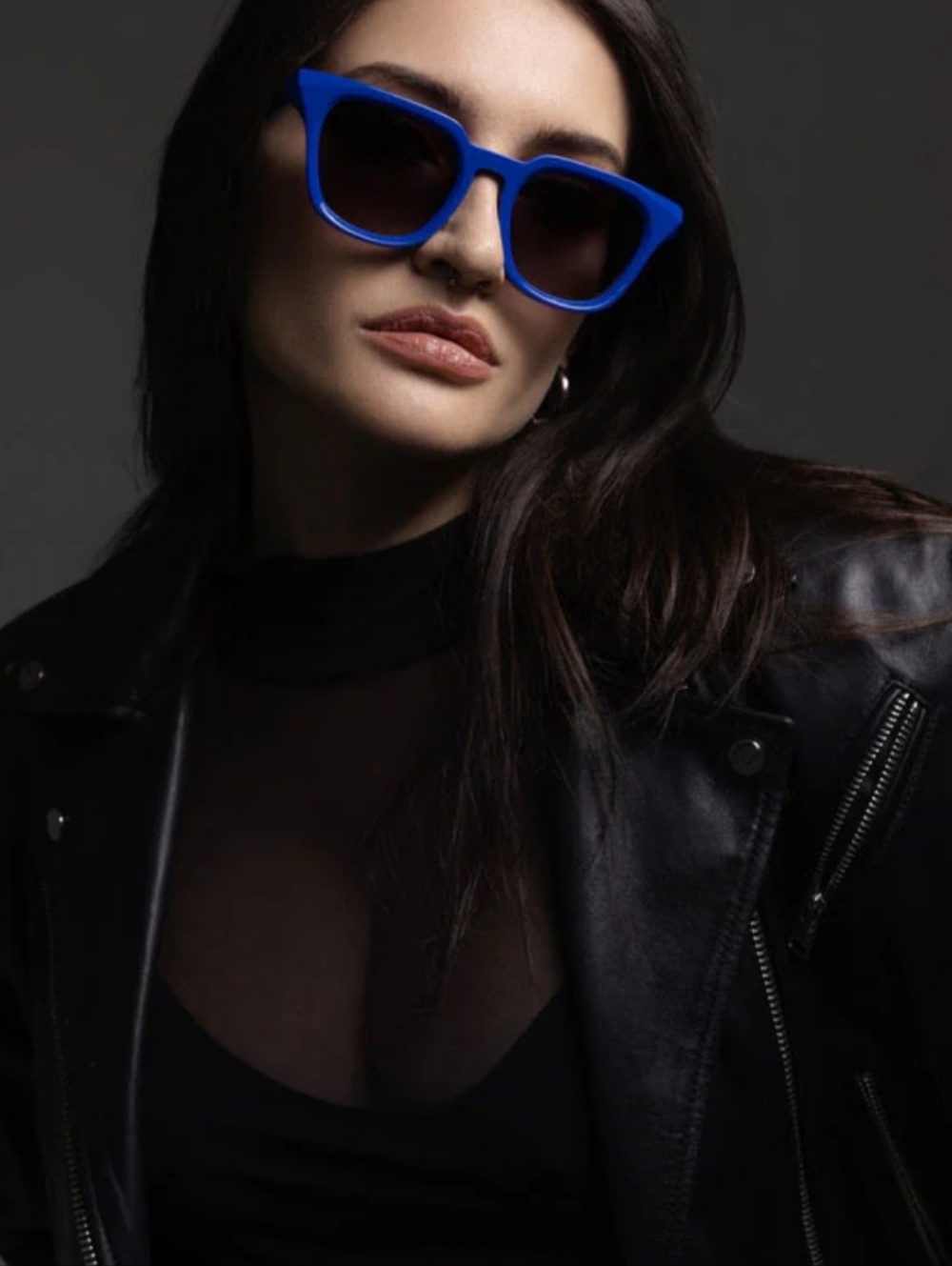 CHANEL Bright Blue Acetate Sunglasses